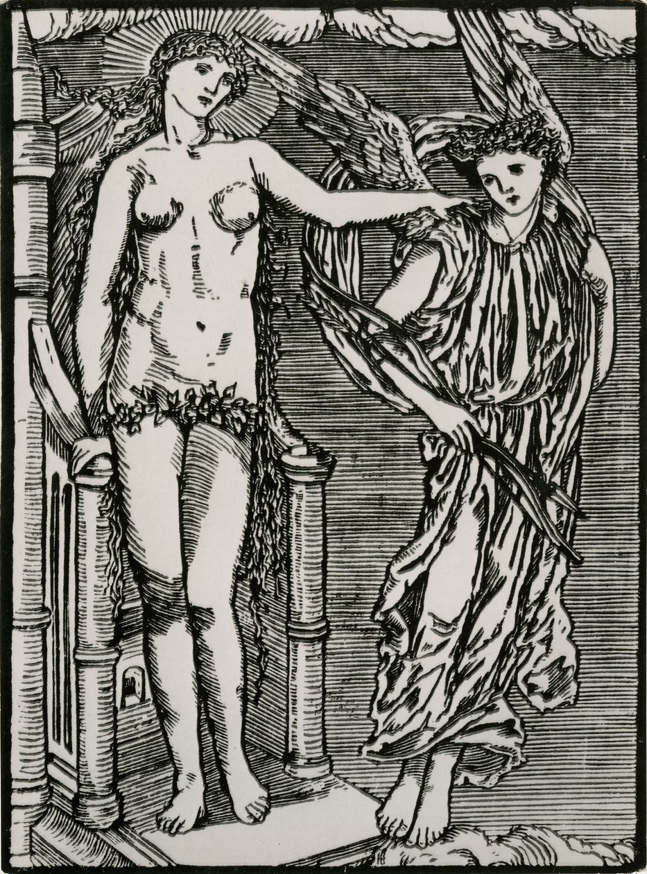 Wenus wysyła Kupidyna do Psyche autorstwa Edward Coley (after) Burne Jones