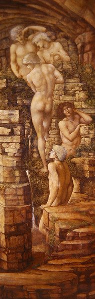 Hill Fairies (olej na płótnie) autorstwa Edward Coley Burne Jones