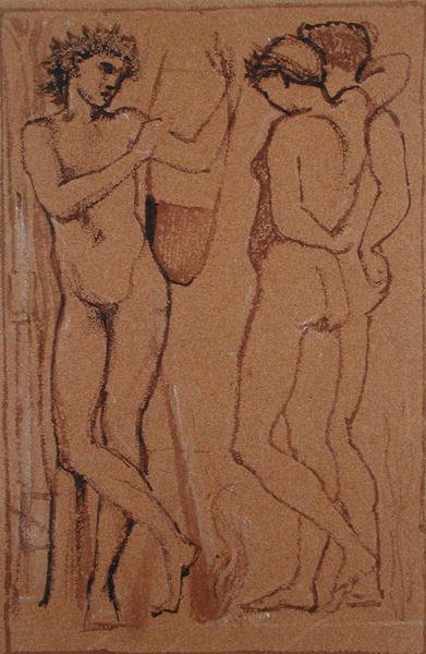 Hymenaeus (węgiel na papierze) autorstwa Edward Coley Burne Jones