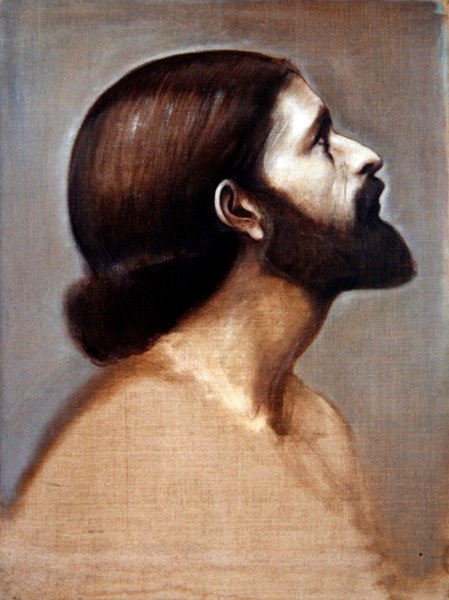 Portret głowy króla Cophetui, ok. 1883-84 (olej na niezagruntowanym płótnie) autorstwa Edward Coley Burne Jones