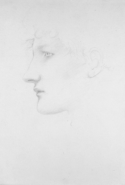 Portret Bessie Keene (ołówek na papierze) autorstwa Edward Coley Burne Jones
