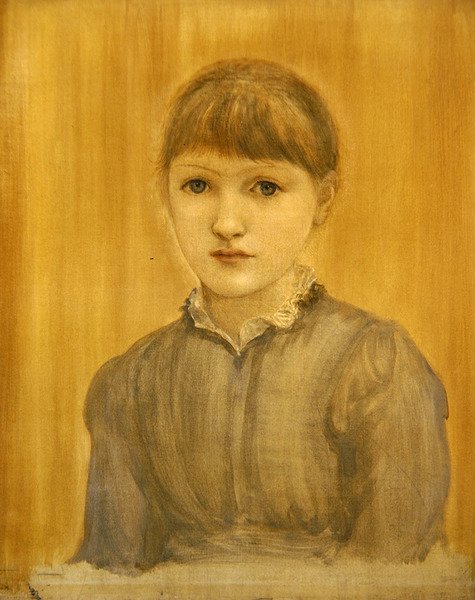 Portret córki artysty Małgorzaty (olej na płótnie) autorstwa Edward Coley Burne Jones