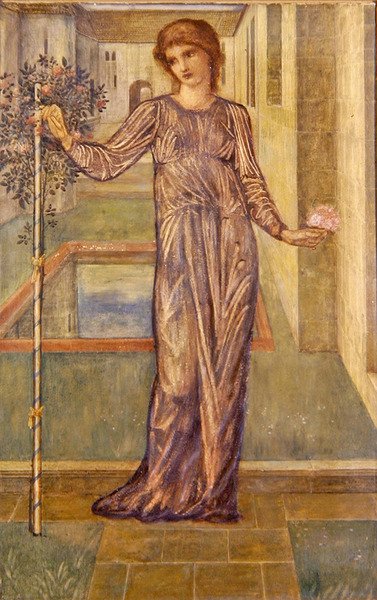 Girlanda (gwasz na papierze) autorstwa Edward Coley Burne Jones