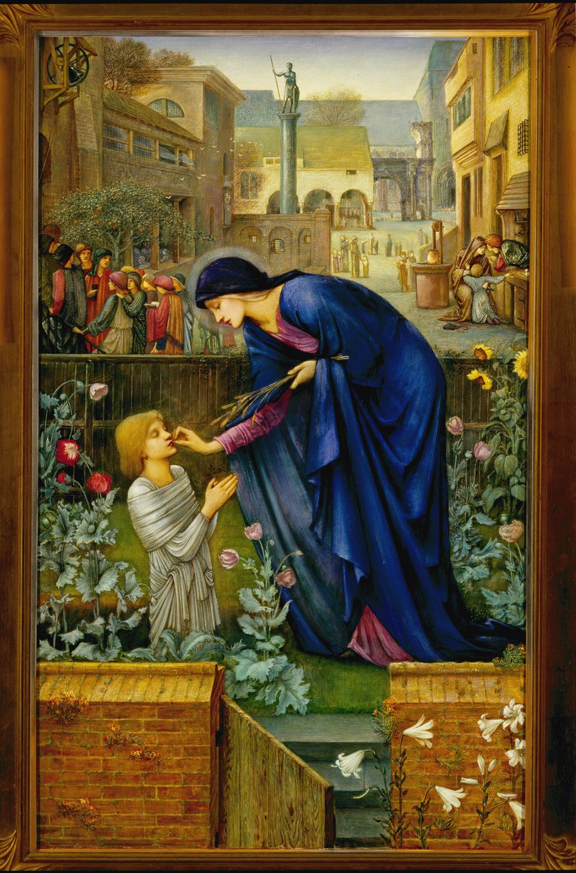 Opowieść przeoryszy autorstwa Edward Coley Burne Jones