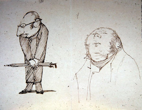 Dwóch Patronów (ołówek na papierze) autorstwa Edward Coley Burne Jones