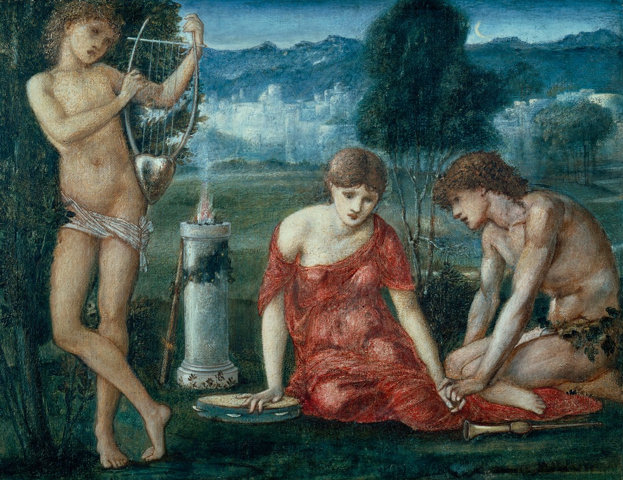 Ofiara dla błony dziewiczej, 1875 autorstwa Edward Burne Jones