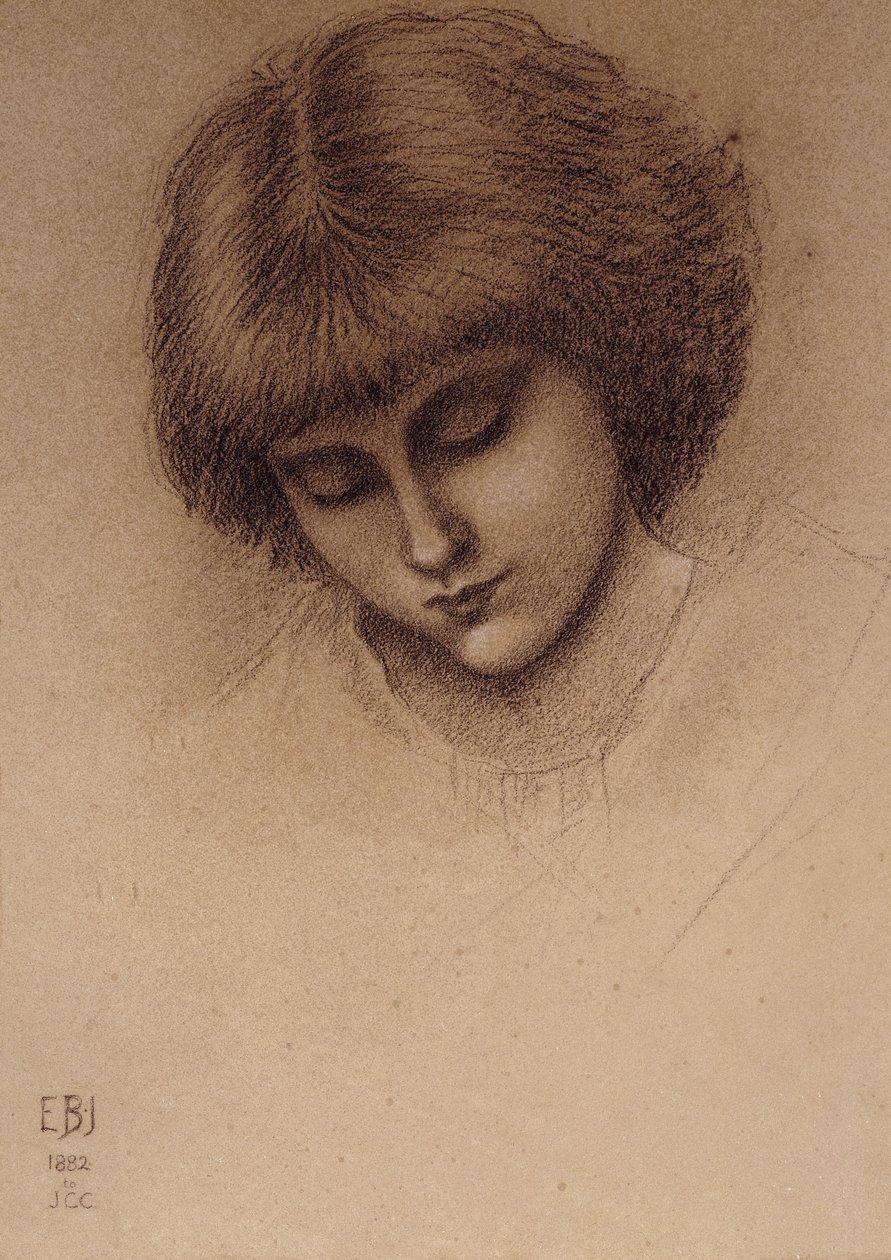 Studium dla „Króla Kofetui i żebraczki”, autorstwa Edward Burne Jones