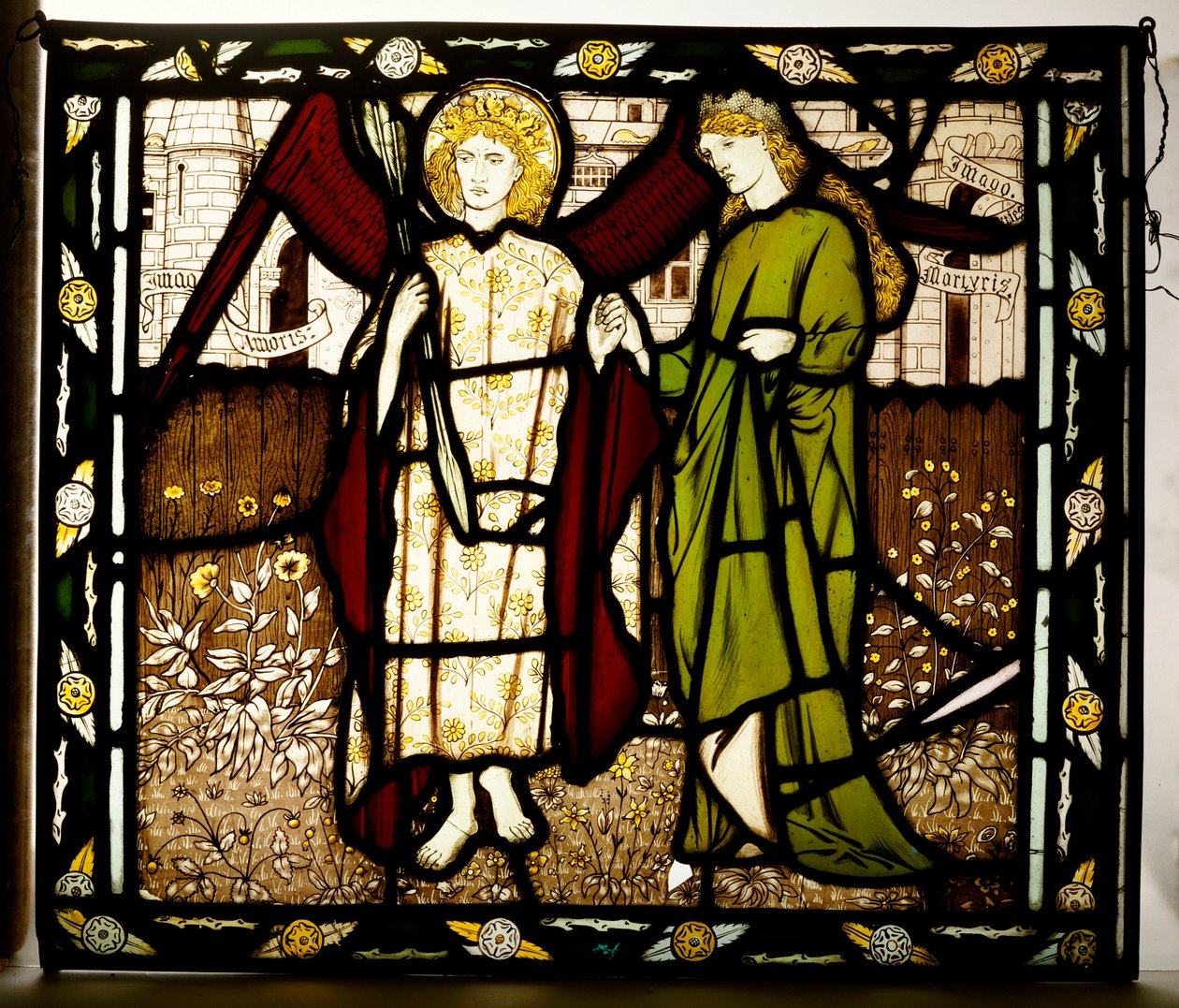 Amor and Alcestis, Morris & Co. panel z „Legendy dobrych Wimmen” Geoffreya Chaucera, 1864 autorstwa Edward Burne Jones