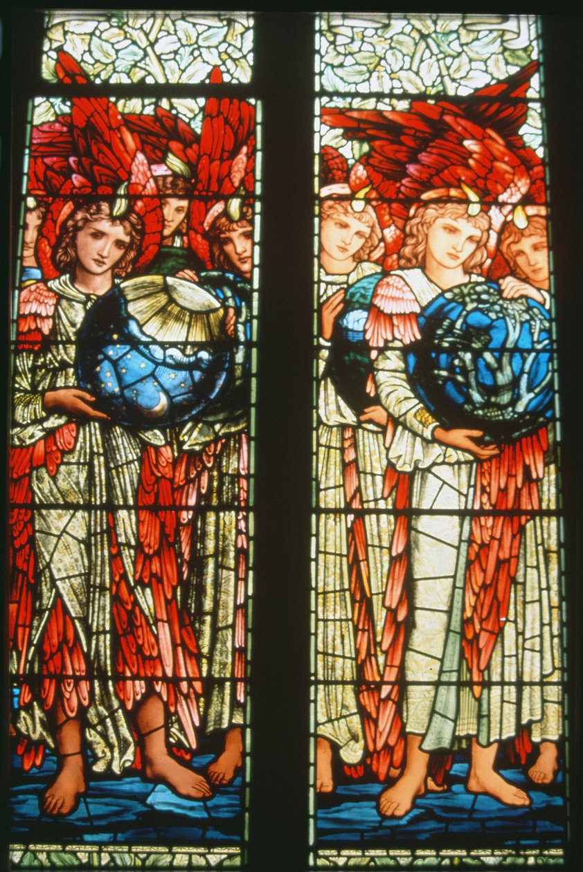Aniołowie stworzenia: dzień trzeci i czwarty, 1895 r autorstwa Edward Burne Jones