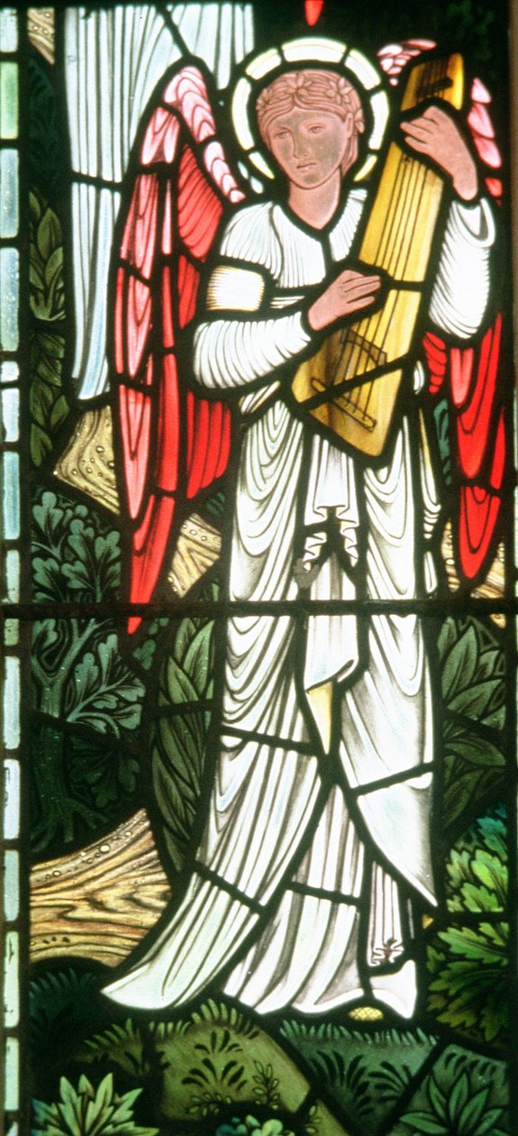 Anioły raju: muzyczny anioł, 1897 autorstwa Edward Burne Jones
