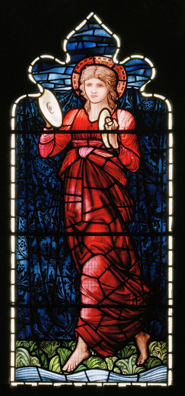 Ashton Under Lyne, Kościół Kongregacyjny Albion, Morris & Co., Edward Burne-Jones, Miriam, 1896 autorstwa Edward Burne Jones