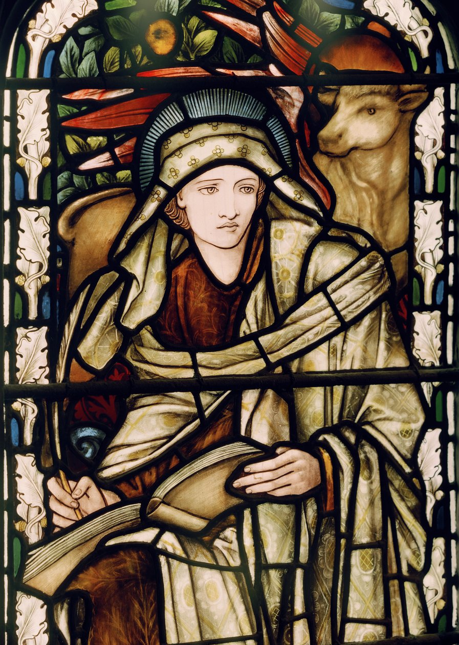 Birmingham, St Martin w Bull Ring, Morris & Co., Edward Burne-Jones, St Luke, 1876 autorstwa Edward Burne Jones