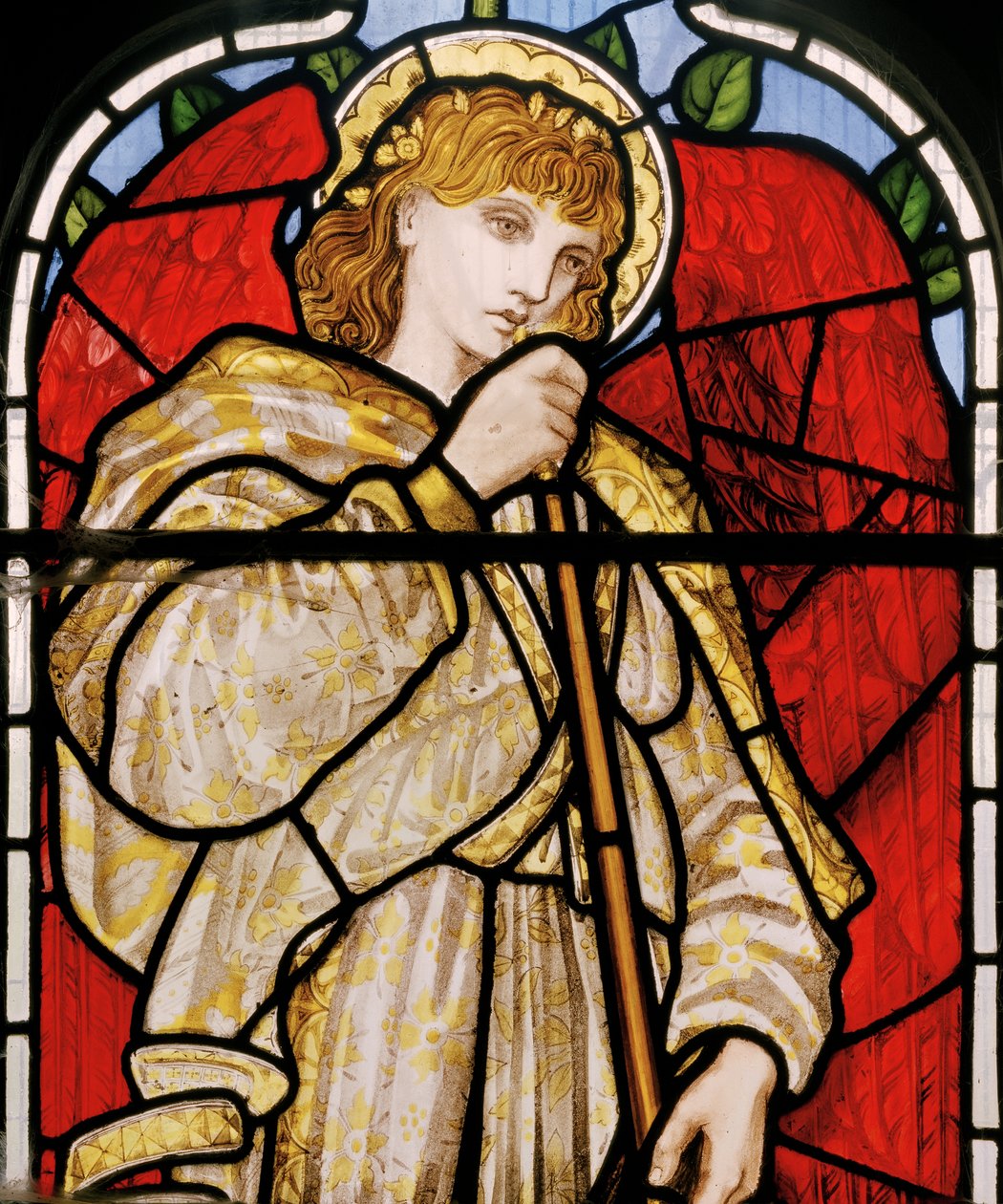 Cheddleton, Morris, Marshall, Faulkner & Co, Edward Burne-Jones, Trąbiący Anioł, 1869 autorstwa Edward Burne Jones