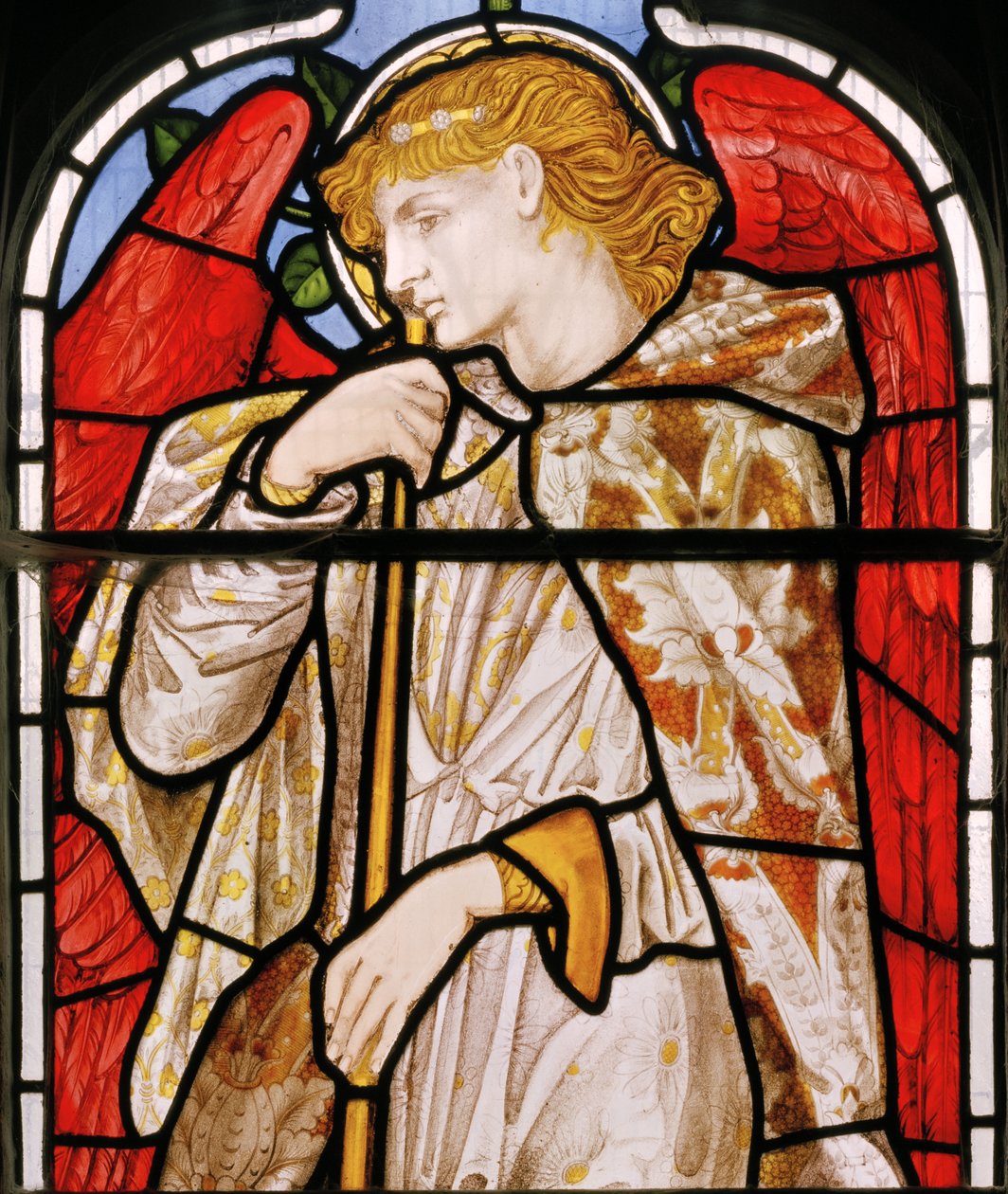 Cheddleton, Morris, Marshall, Faulkner & Co, Edward Burne-Jones, Trąbiący Anioł, 1869 autorstwa Edward Burne Jones