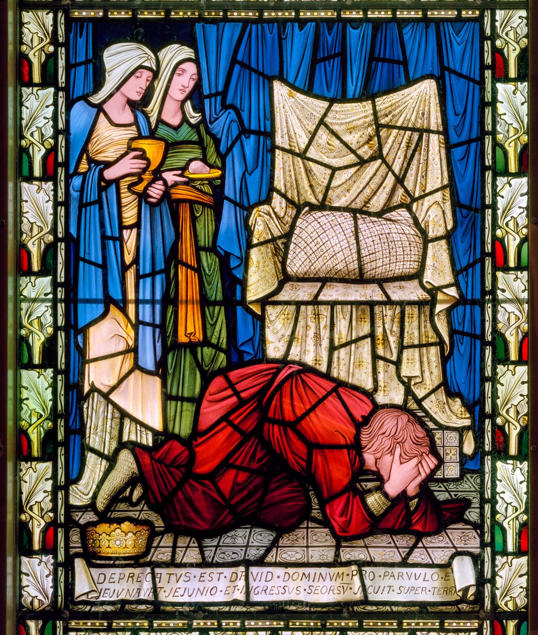 David Lamenting, c.1896 (witraże) autorstwa Edward Coley Burne Jones