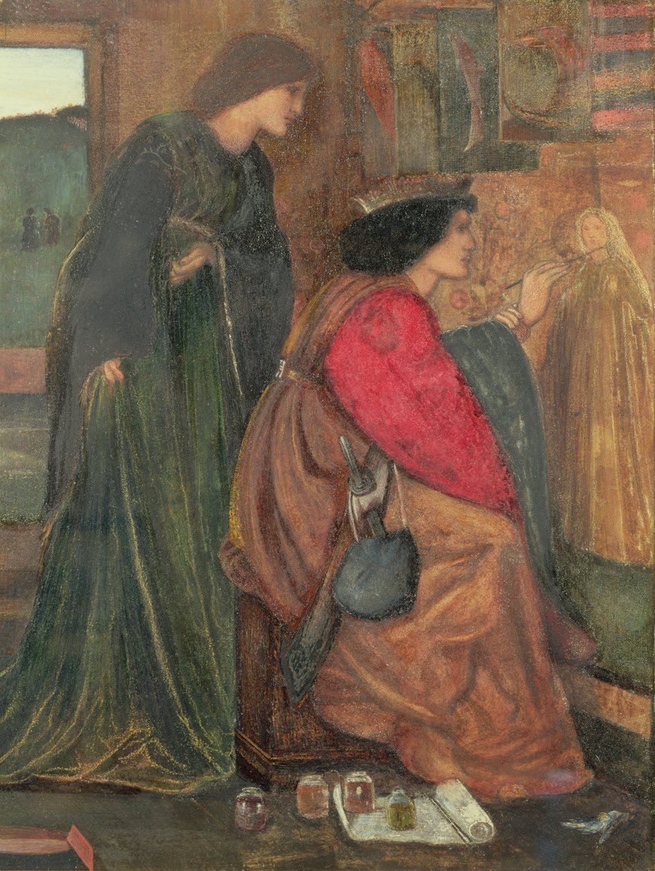 Projekt panelu z szafki King Renes Honeymoon, 1851 (patrz 2043 dla szafki) autorstwa Edward Burne Jones