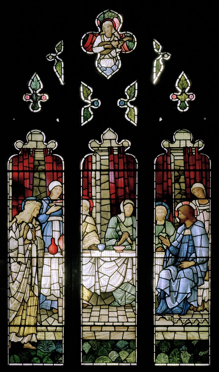Uczta w domu Szymona, 1885 (witraż) autorstwa Edward Burne Jones