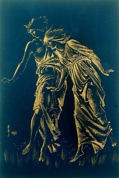 Dziewczyny tańczą autorstwa Edward Coley Burne Jones