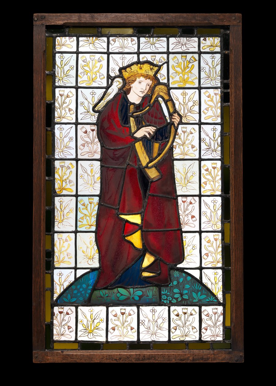 Król Dawid poeta, 1863 (witraż) autorstwa Edward Burne Jones