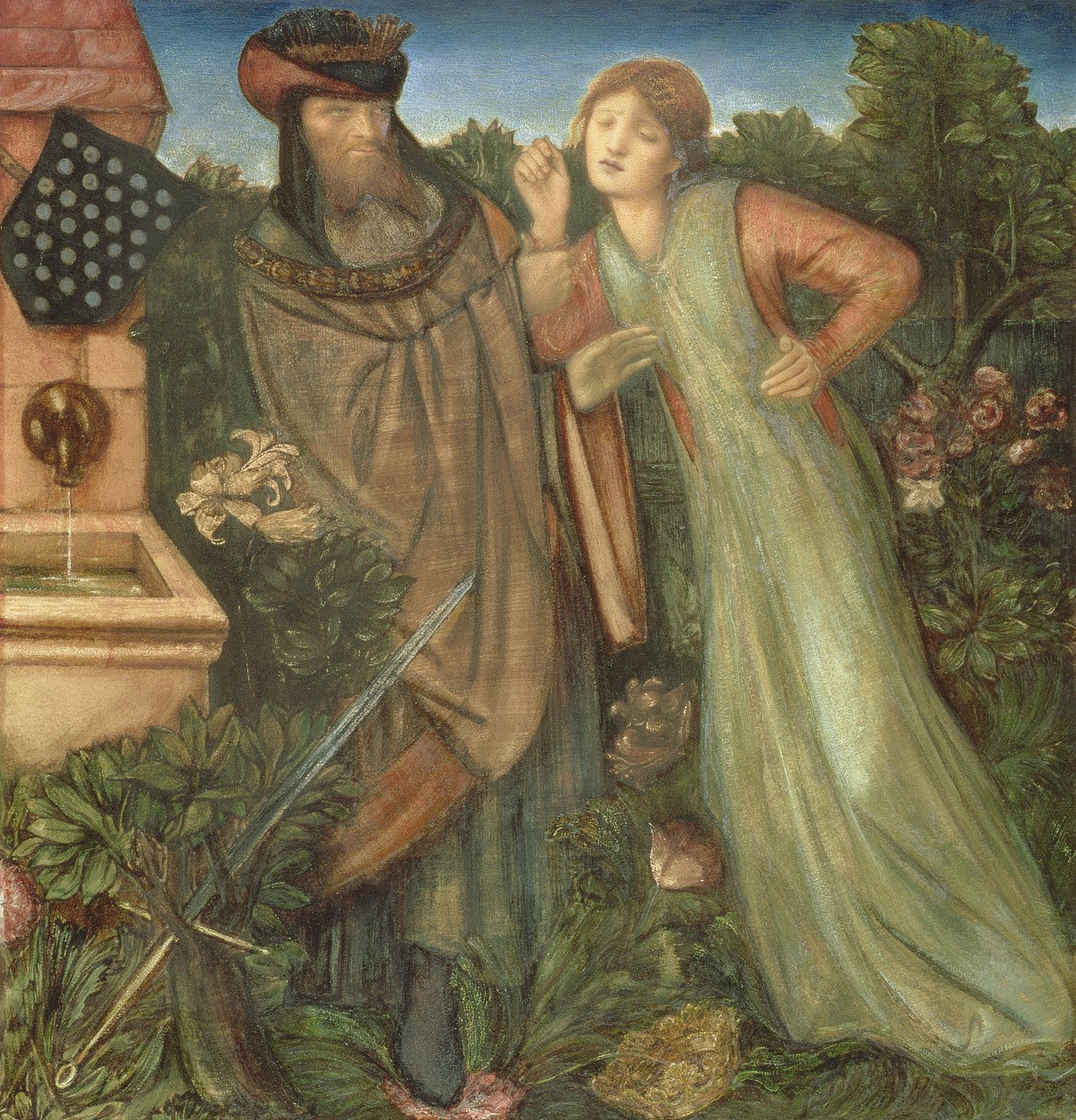 Król Marek i Belle Iseult, 1862 autorstwa Edward Burne Jones