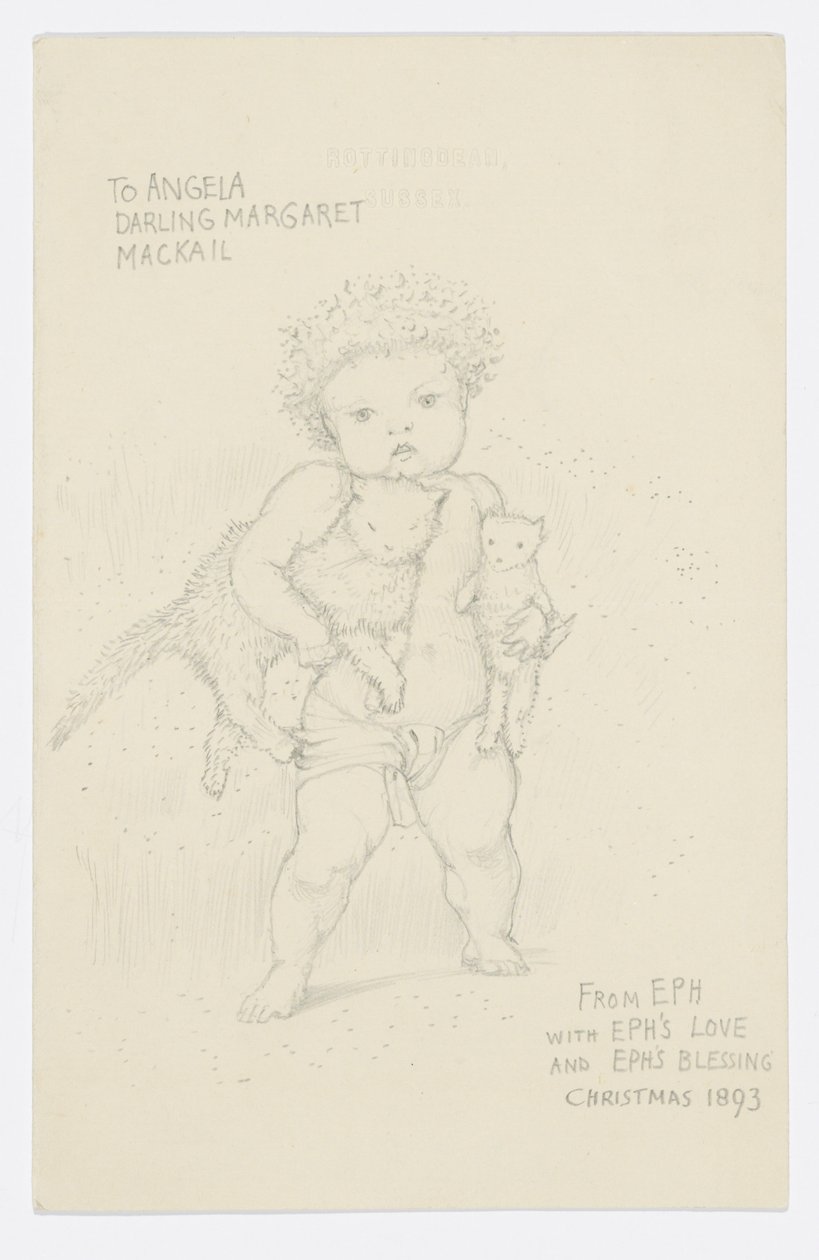 List do wnuczki artysty Angeli Thirkell (ołówek na papierze) autorstwa Edward Burne Jones