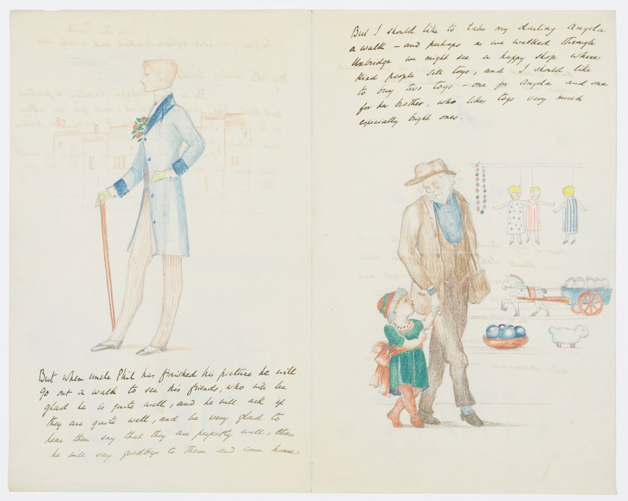 List do wnuczki artysty Angeli Thirkell (ołówek na papierze) autorstwa Edward Burne Jones