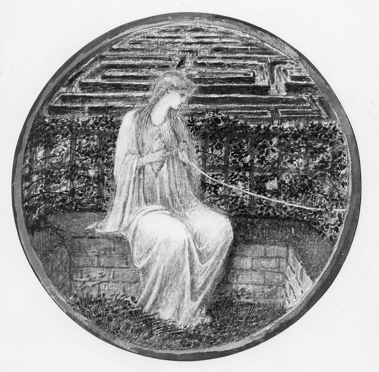 Miłość w plątaninie, z „Księgi kwiatów” autorstwa Edward Burne Jones