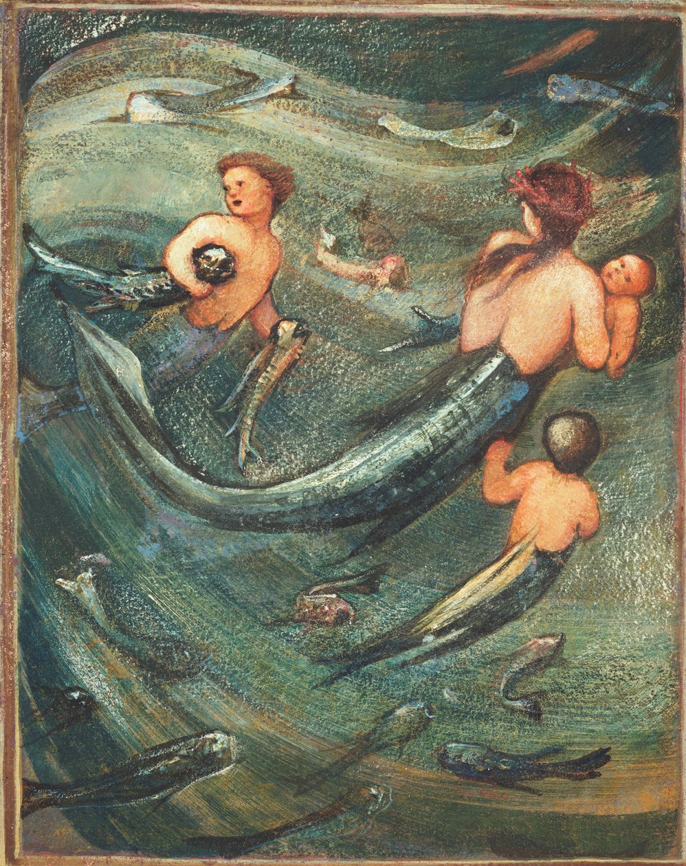 Syreny w głębinach, 1882 autorstwa Edward Burne Jones