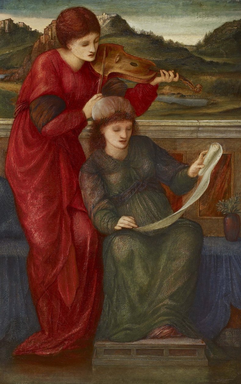Muzyka, 1877 autorstwa Edward Burne Jones