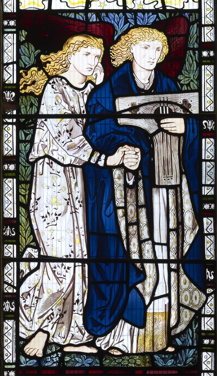 Muzyczny Anioł, 1865 autorstwa Edward Burne Jones