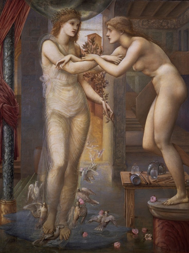 Pigmalion i obraz: Pożary Godheadów, 1868-78 autorstwa Edward Burne Jones
