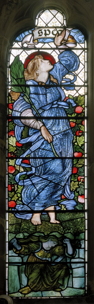 Rochdale, St Chad, Morris & Co., Edward Burne-Jones, Hope, 1873 autorstwa Edward Burne Jones
