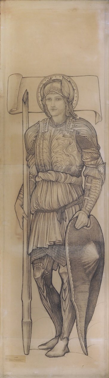 Święty Jerzy, 1880 (kreda na papierze) autorstwa Edward Burne Jones