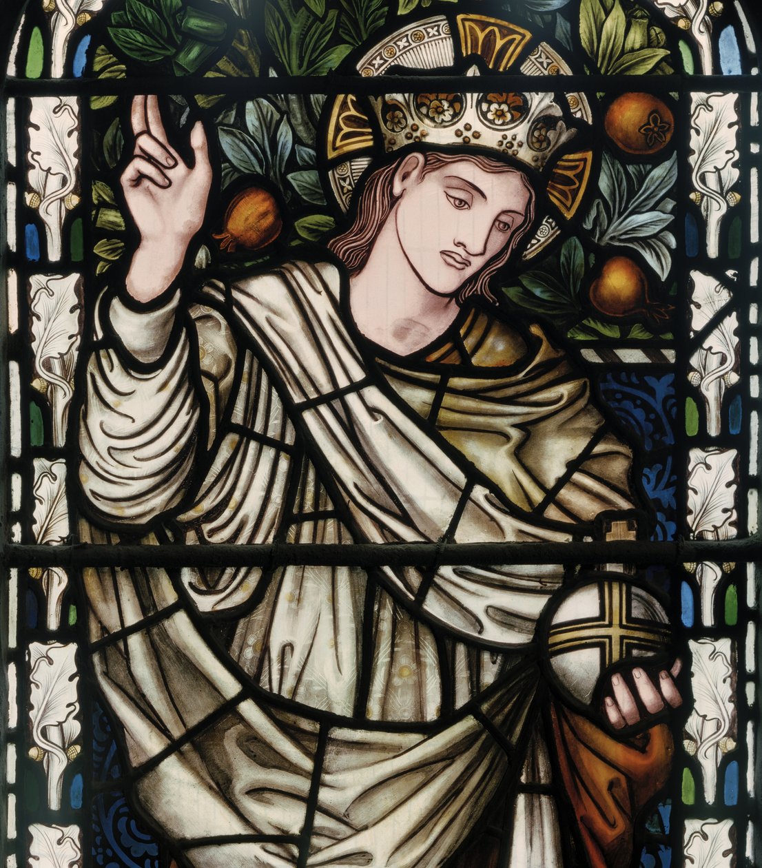 Salvator Mundi, 1876 (witraż) autorstwa Edward Burne Jones