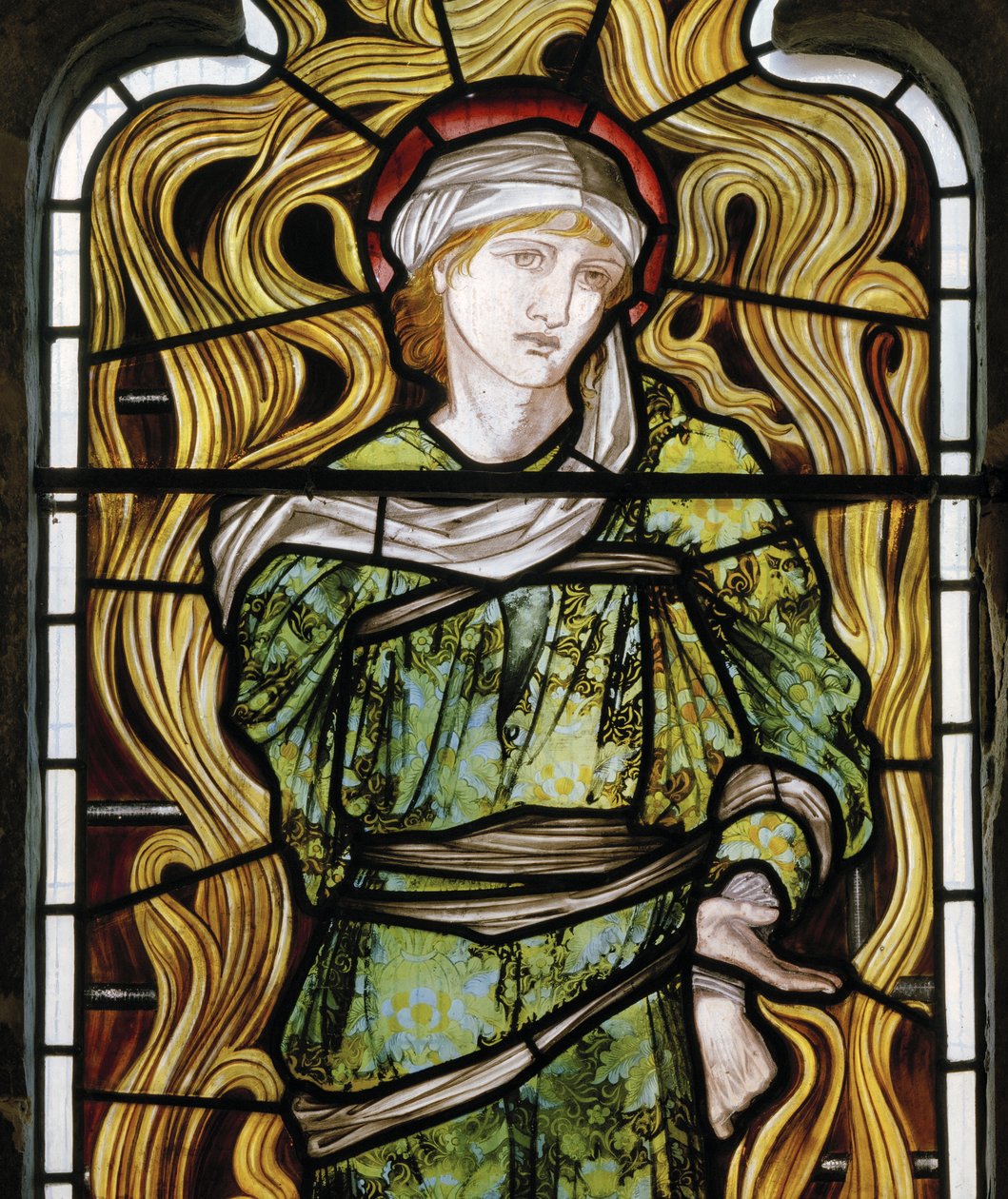 Shadrach, Ognisty Piec, Okno Zachodnie, 1870 (witraż) autorstwa Edward Burne Jones