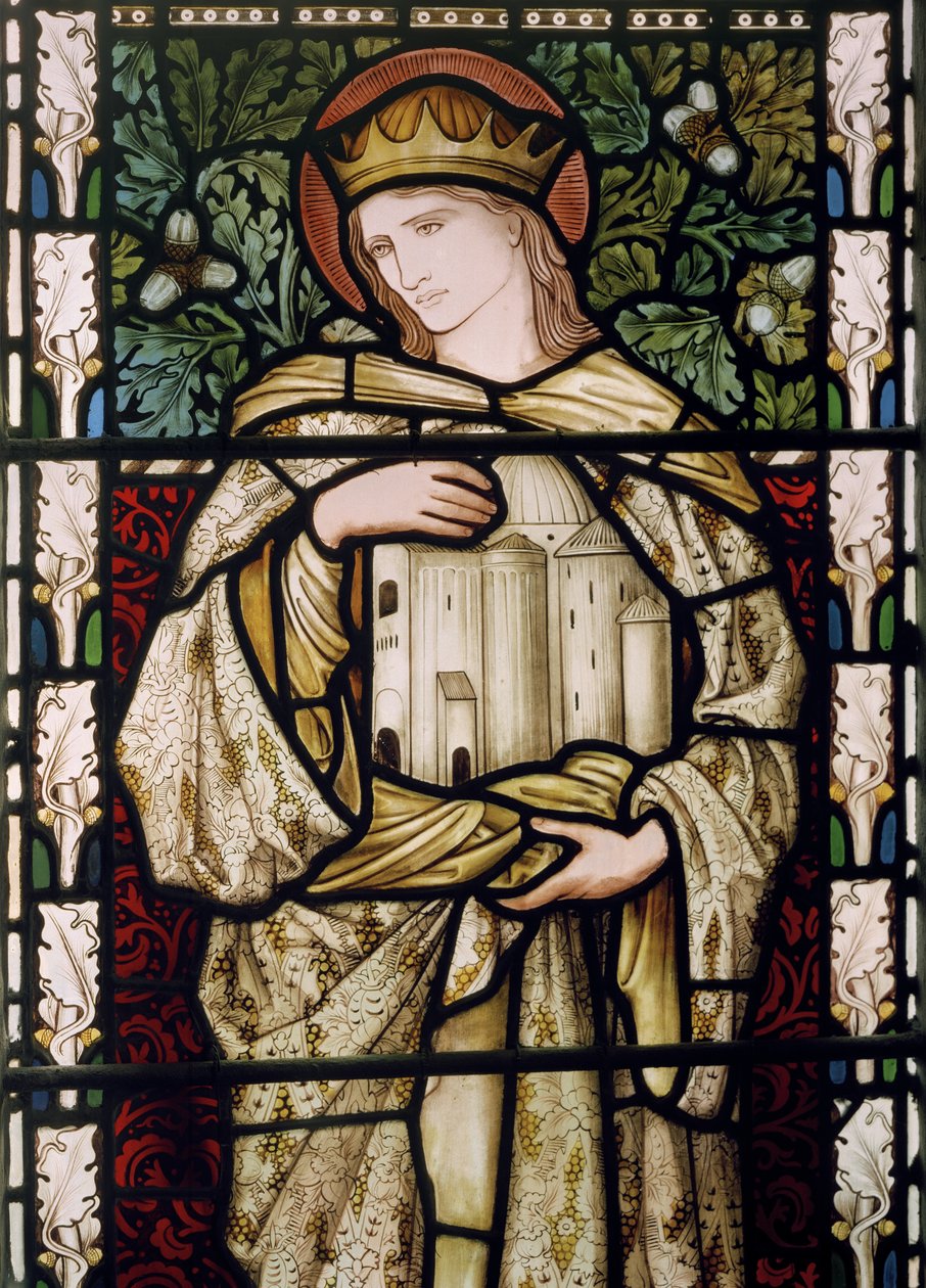 Salomon i Świątynia, 1876 (witraże) autorstwa Edward Burne Jones
