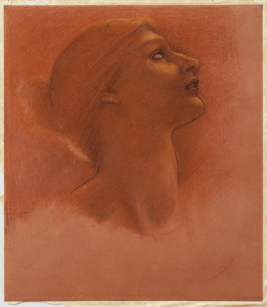 Studium głowy dziewczyny, patrząc w prawo, ok. 1871 r. autorstwa Edward Burne Jones