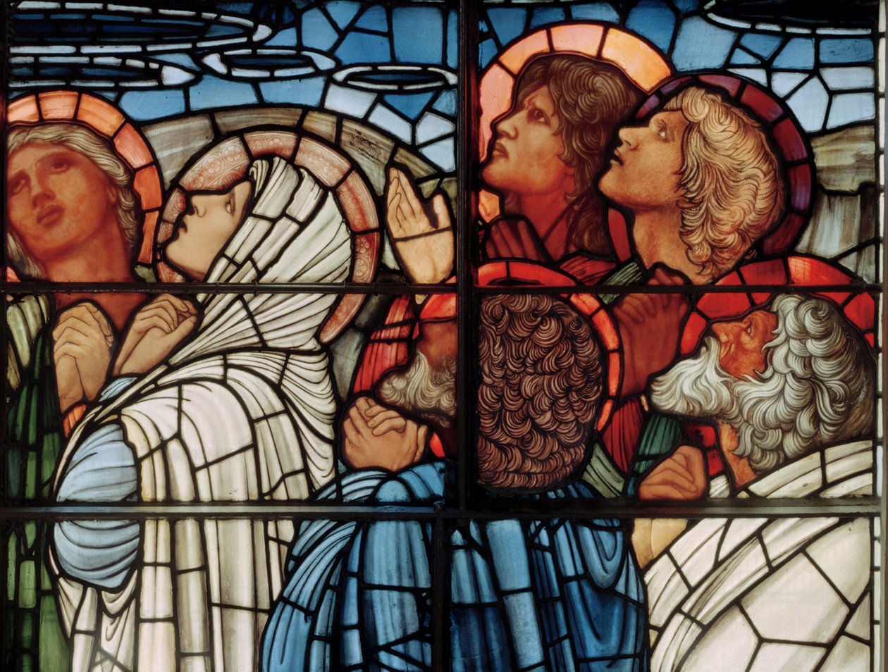 Okno Wniebowstąpienia, detal, 1885 (witraż) autorstwa Edward Burne Jones