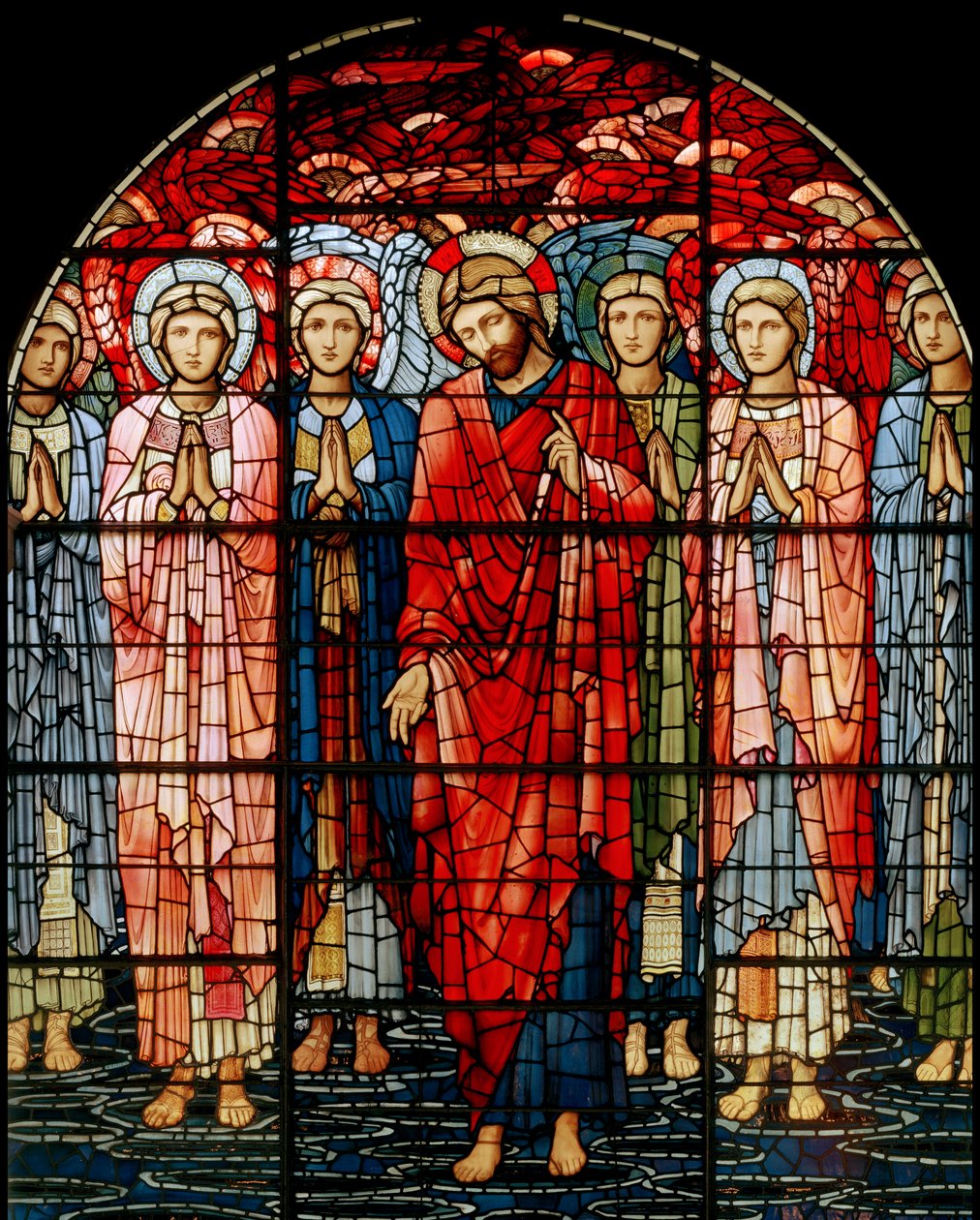 Okno Wniebowstąpienia, detal, 1885 (witraż) autorstwa Edward Burne Jones