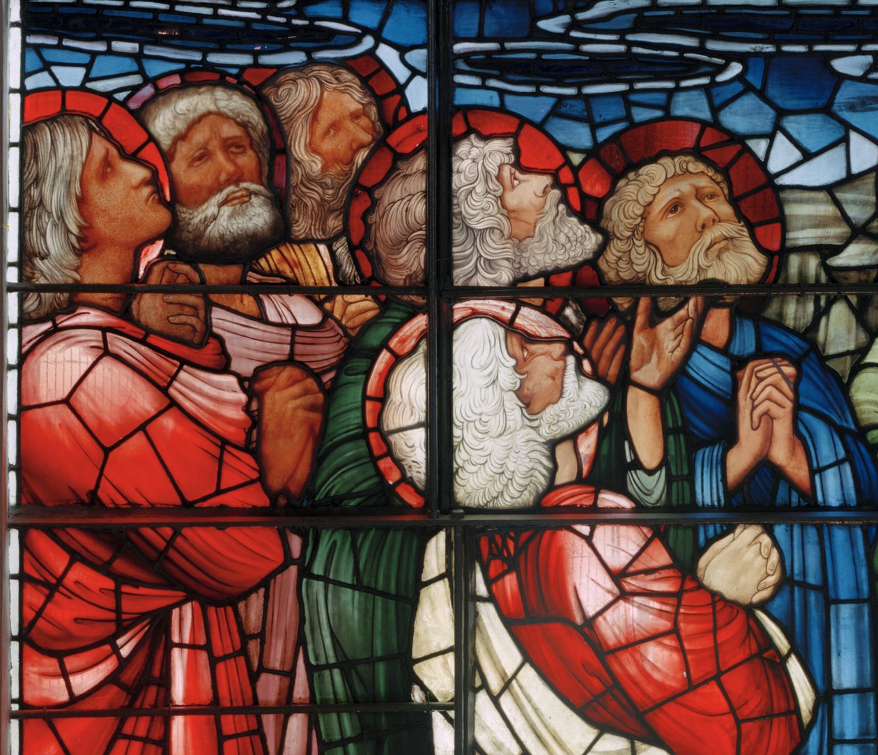 Okno Wniebowstąpienia, detal, 1885 (witraż) autorstwa Edward Burne Jones