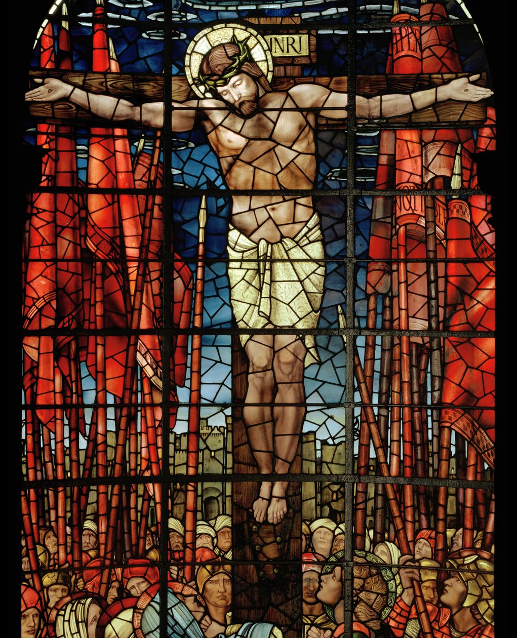 Okno Ukrzyżowania, detal, 1888 (witraż) autorstwa Edward Burne Jones