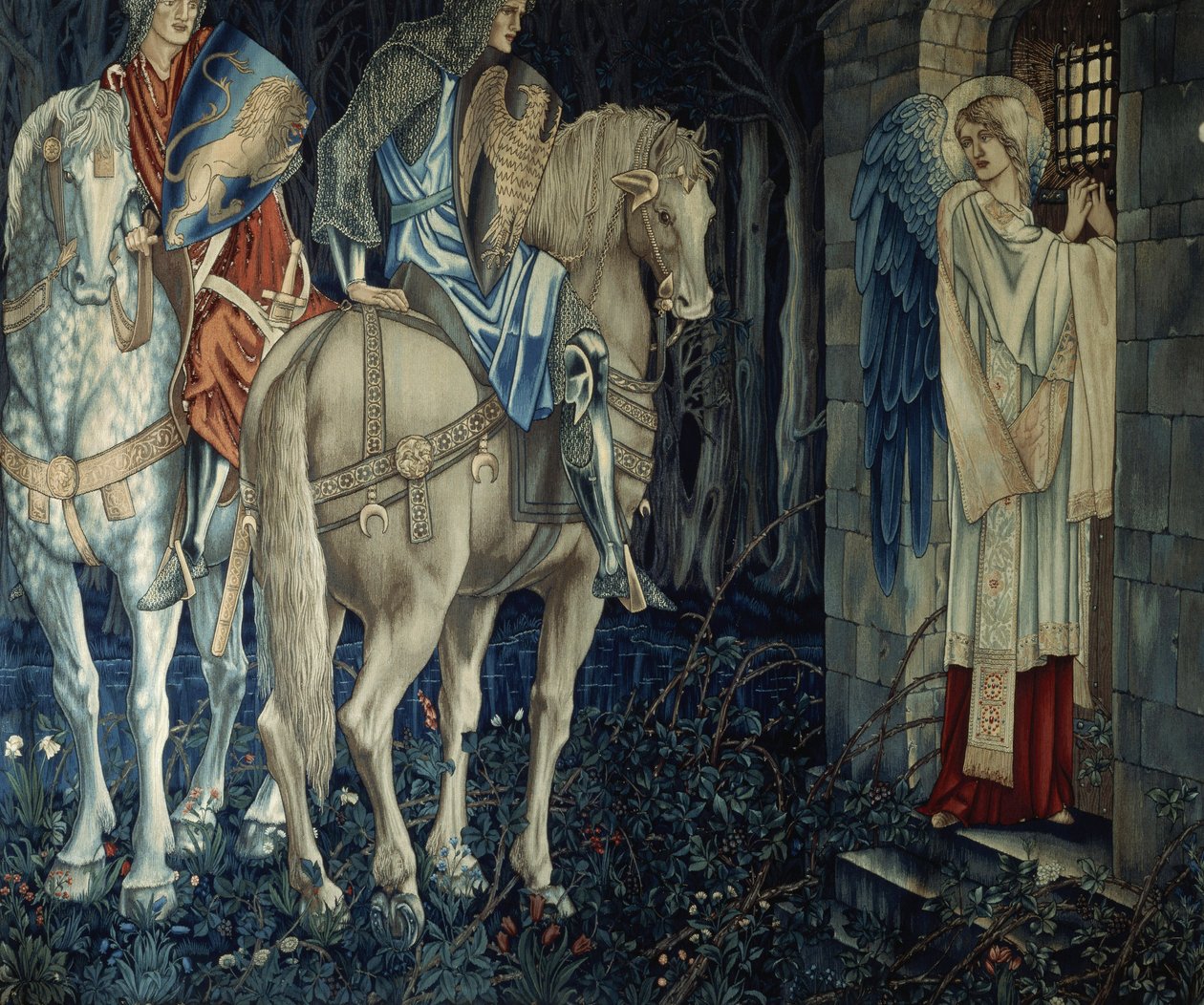 Niepowodzenie Sir Gawaina i Sir Ewaina w osiągnięciu Świętego Graala, 1893-95 autorstwa Edward Burne Jones