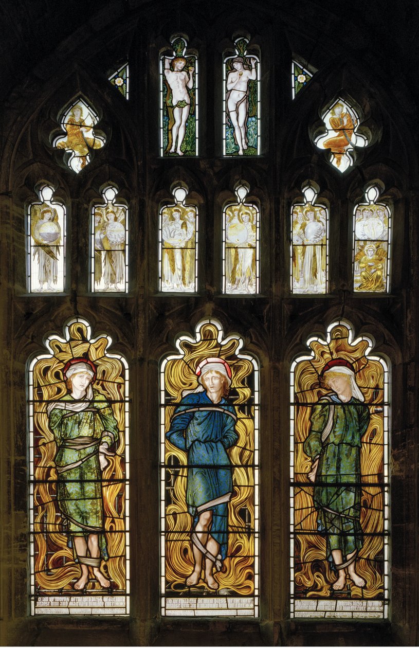 Ognisty Piec, 1870 (witraże) autorstwa Edward Burne Jones