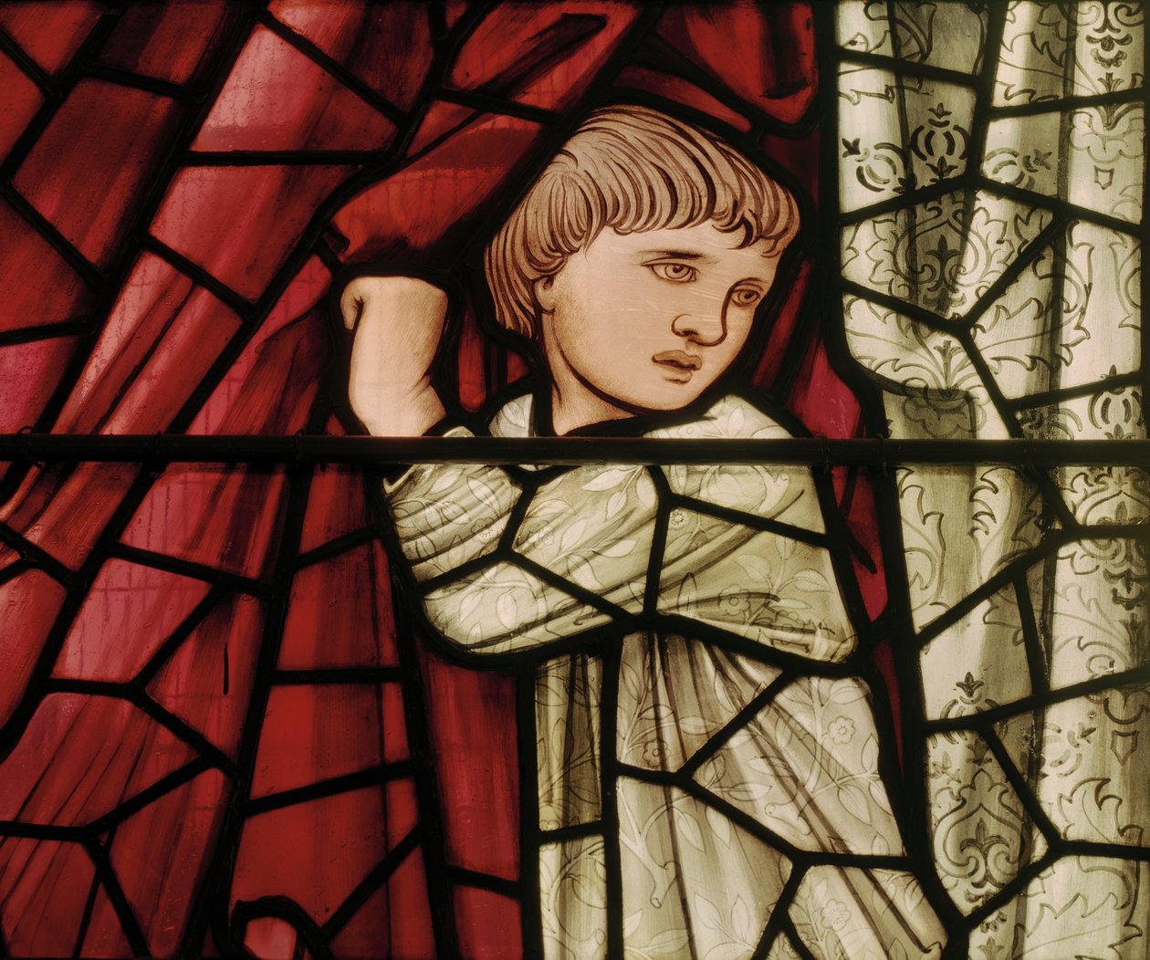 Okno Sądu Ostatecznego, detal, 1897 (witraż) autorstwa Edward Burne Jones