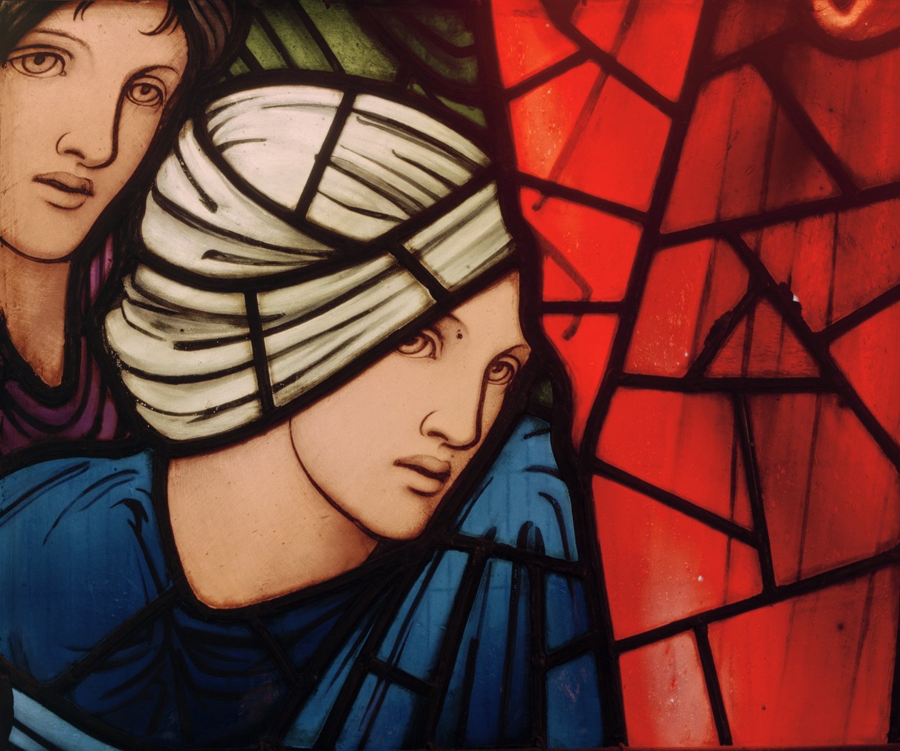 Okno Sądu Ostatecznego, detal, 1897 (witraż) autorstwa Edward Burne Jones