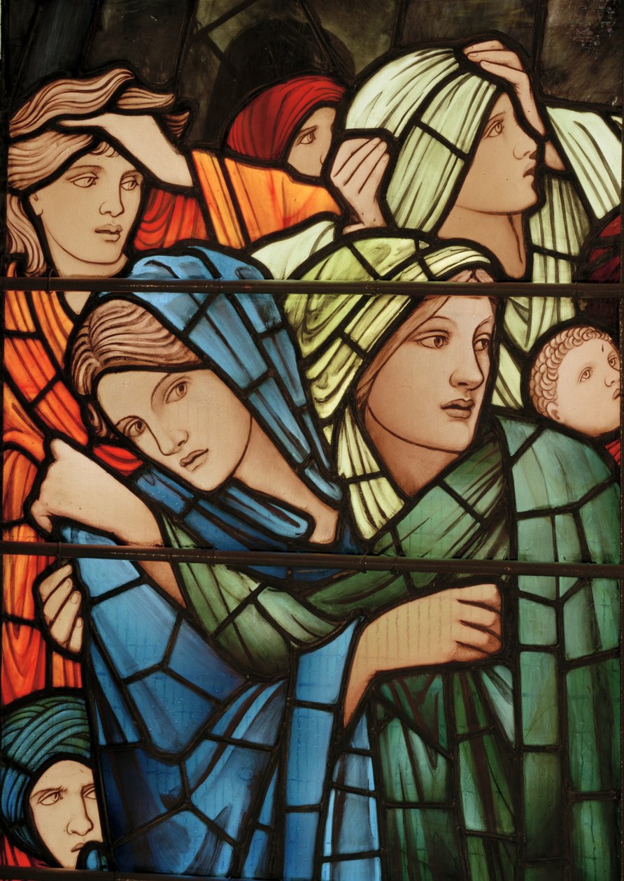 Okno Sądu Ostatecznego, detal, 1897 (witraż) autorstwa Edward Burne Jones