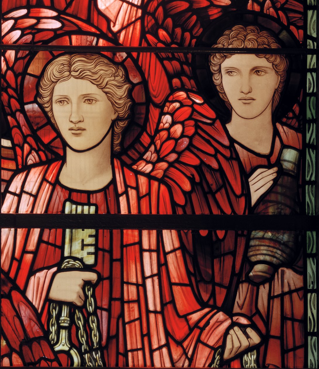 Okno Sądu Ostatecznego, detal, 1897 (witraż) autorstwa Edward Burne Jones