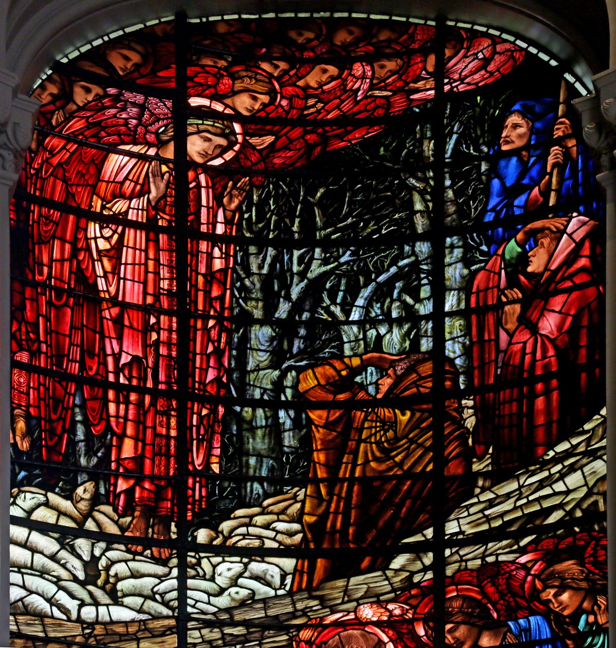 Narodzenia i Zwiastowania Pasterzom, 1885-1897 (witraże) autorstwa Edward Burne Jones