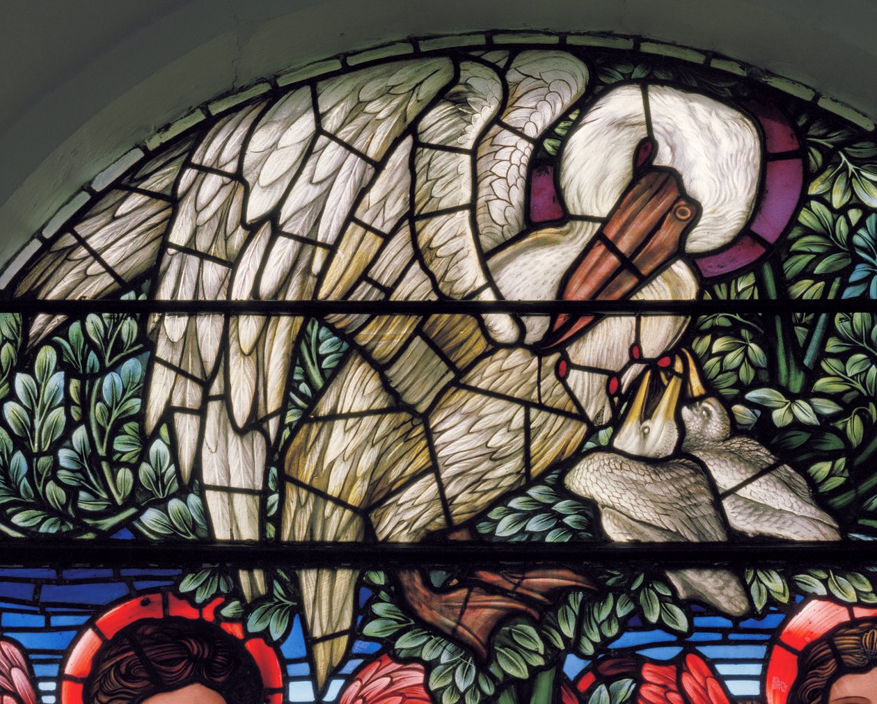 Pelikan w swojej pobożności autorstwa Edward Coley Burne Jones