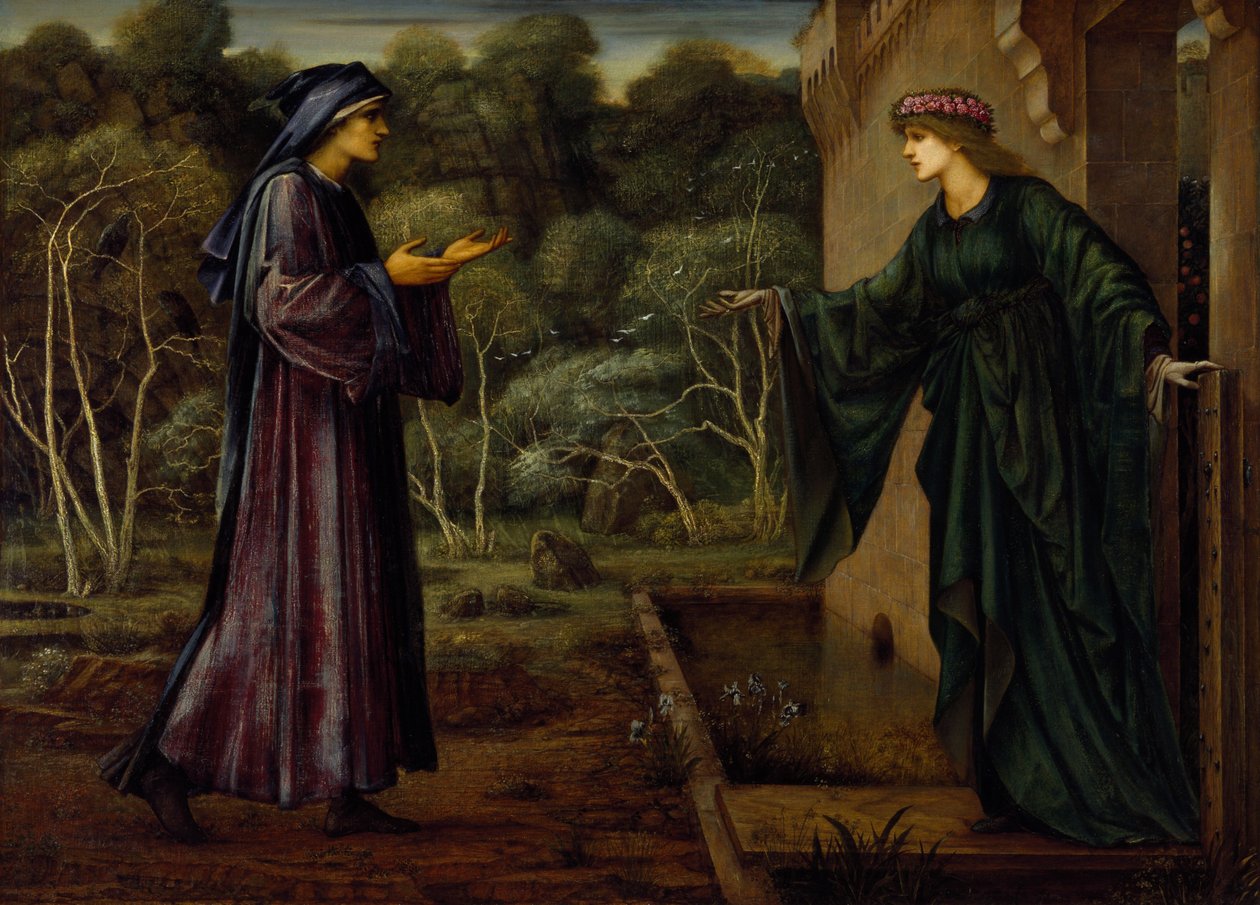 Pielgrzym u wrót bezczynności autorstwa Edward Burne Jones